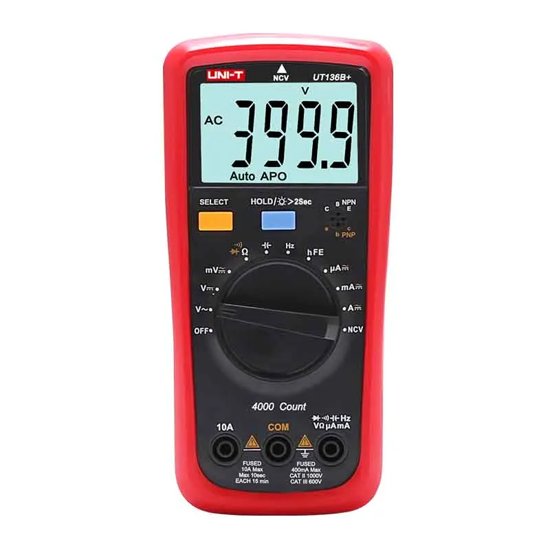 UNI T UT136B +/UT136C + цифровой мультиметр AC DC Вольтметр Амперметр тестер частоты