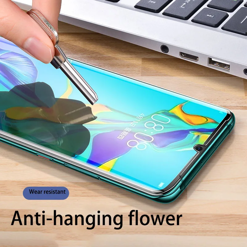 Прозрачное изогнутое жидкое ультрафиолет закаленное стекло для huawei P30 pro P20 lite mate
