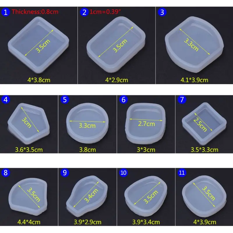 

Silicone Mold DIY Jewelry Making Round Geometric Fan Shape Pendant Epoxy Resin
