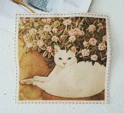 pattern 6 Серия кошек ручной работы Canson 300 г Акварельная бумага Рисование sketchbook 13x13 см aquarelle художественные принадлежности водная цветная книга руководство - Size: pattern 6