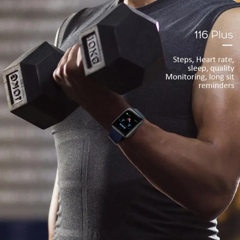 

New 116 PLUS Color Screen Sport Wristband Smart Bracelet Watch Heart Rate Blood Pressure Monitor Fitness Tracker Smart Watch