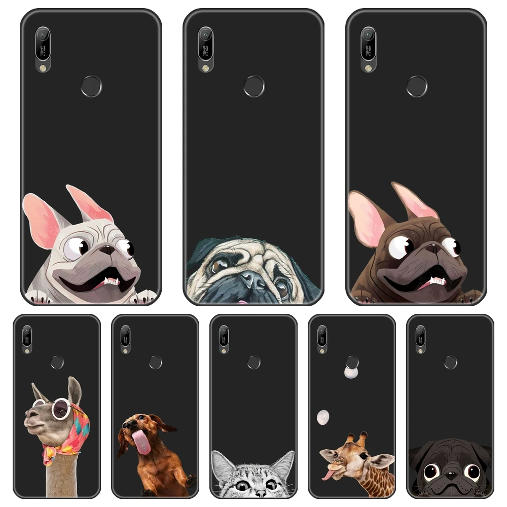 Мягкий силиконовый чехол для телефона Huawei Y9 Y7 Y6 Prime Pro 2019 милый накладка Y5