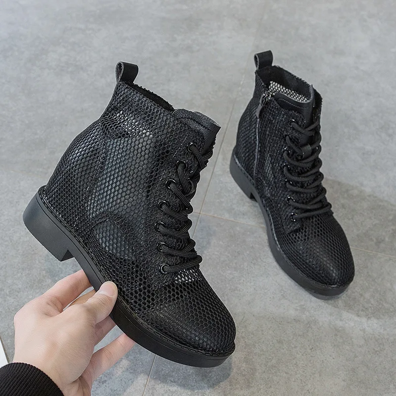 

Women Boots Sandals Summer New Fashion Woman Ankle Boots Ladies Shoes Cool Boot Female Shoe Zipper Platform Boots