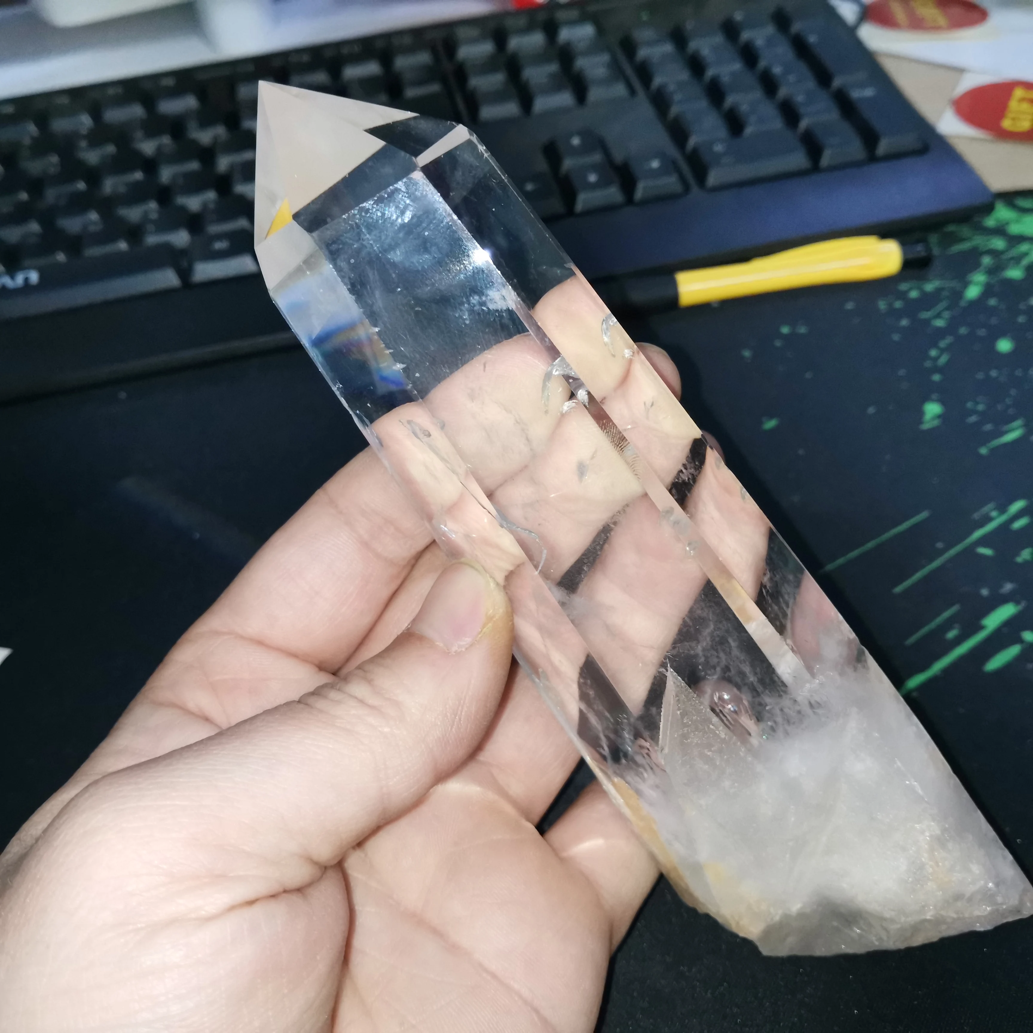 440 г AAA + натуральный прозрачный кварцевый кристалл заживляющая точка горячая