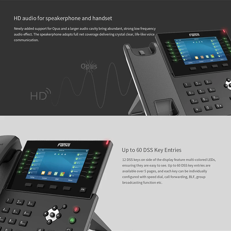 IP-телефон X7C Fanvil со встроенным Bluetooth беспроводной телефон с IP-камерой HD