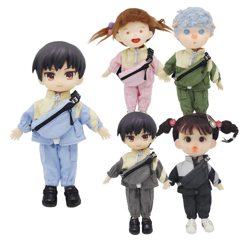 

Новинка, 16 см, BJD Ob11, Одежда для куклы, модный движущийся костюм с рюкзаком, куклы 1/12 гг. сундук, PD9 Молли, универсальный аксессуар, игрушки