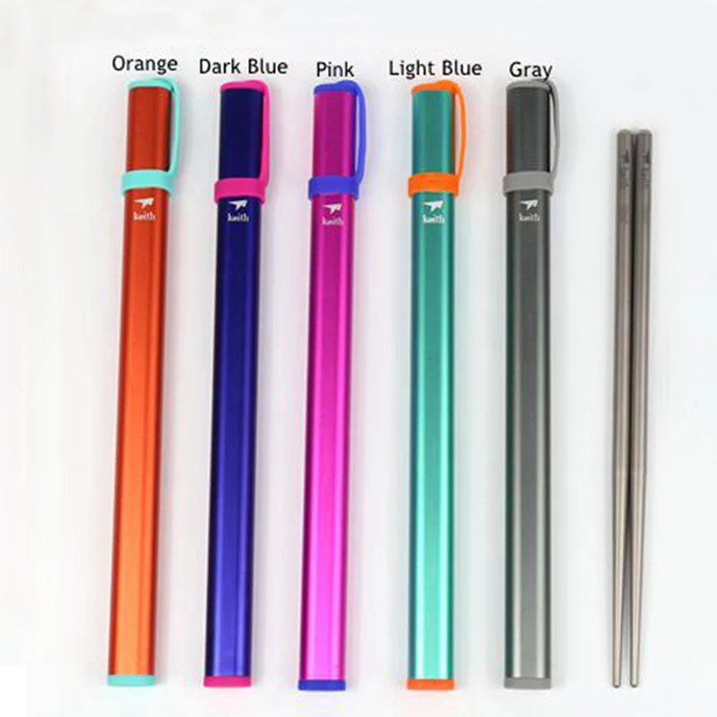 

Keith Camping Tableware Chinese Chopsticks Titanium Hollow Chopstick Ultralight Palillos Chinos Eco-friendly Tableware Ti5820