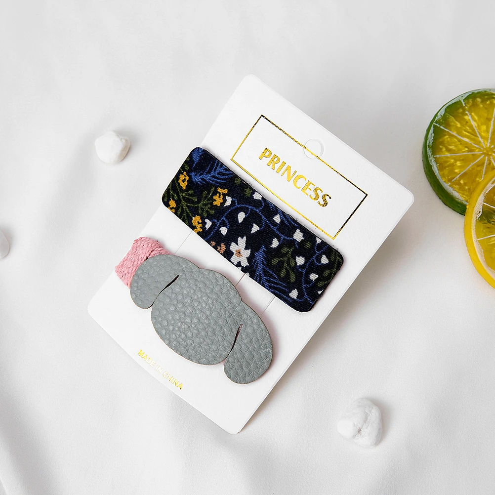 М мизм 2 шт пу хлопок девушки заколки для волос милые животные женщин BB Дети