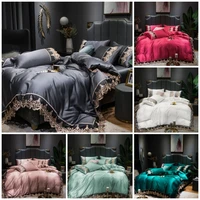 7 style 234 pcs luxury european style duvet cover set satin jacquard bedding quilt cover pillowcase queen king size comforter