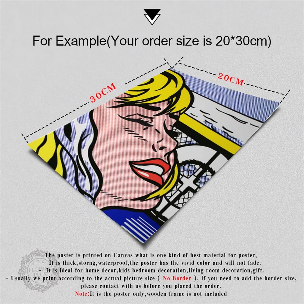 

Pop Art Artwork Roy Lichtenstein Art Painting Silk Canvas Poster Wall Home Decor schilderij obrazy