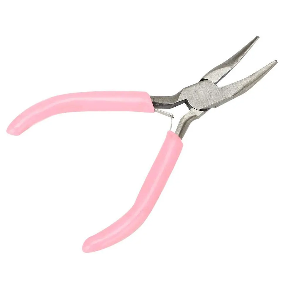 

5PCS Pliers Set Long Needle Flat Bent Nose Mini Pliers 4inch Manual hardware Tools for Craft Beading Repair Making Supplies