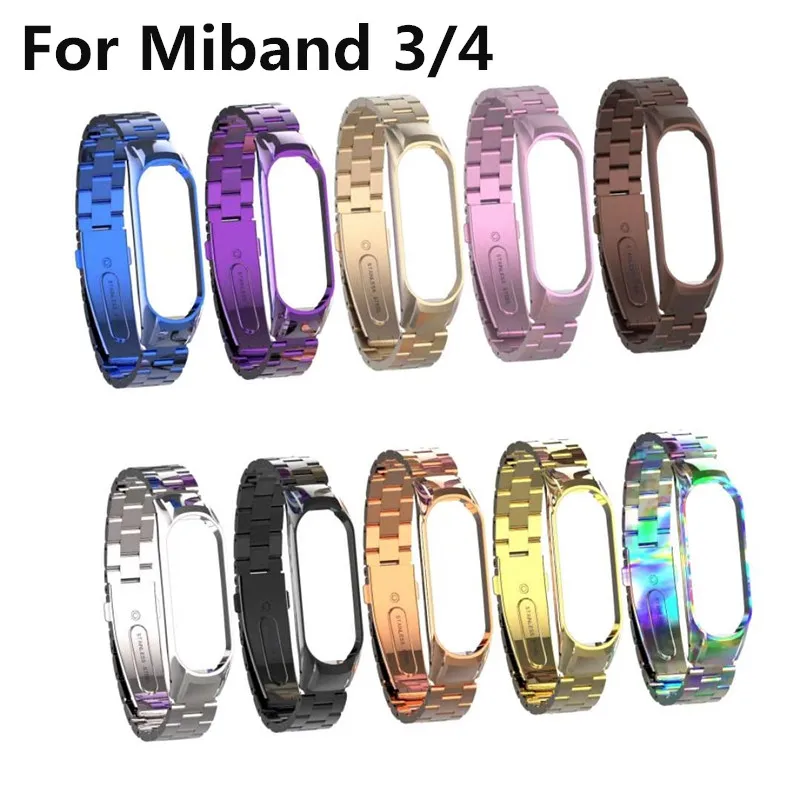 Браслет для Xiaomi Mi Band 3 4 ремешок Smartwatch band браслет на запястье с корпусом из