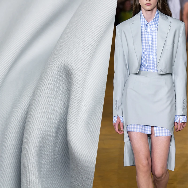 Белая восковая ягода сделано в Японии сине-серая ткань из вощеной шерсти юбка для