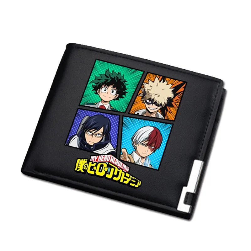 

My Hero Academia Bakugou Cosplay Anime Short Wallet Pu Leather ID Card Holder Women Long Purse Cartoon Money Bag Men Carteira