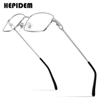 hepidem alloy eyeglasses frame men 2022 new retro vintage square prescription glasses myopia optical spectacles eyewear 50252
