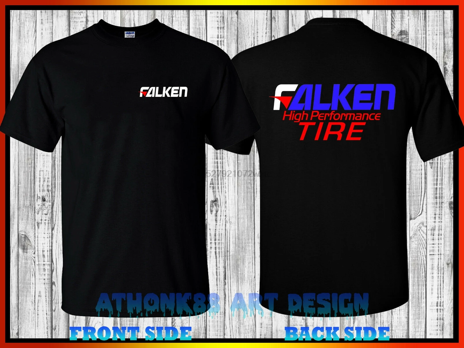 Футболка FALKEN с шинами футболка высокопроизводительными гоночными | Мужская