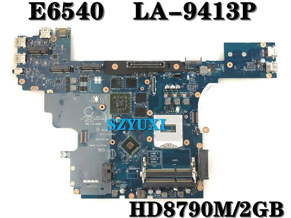 

Материнская плата для ноутбука DELL Latitude E6540 HD8790M, 2 Гб, системная плата VPH0Y 100% протестирована