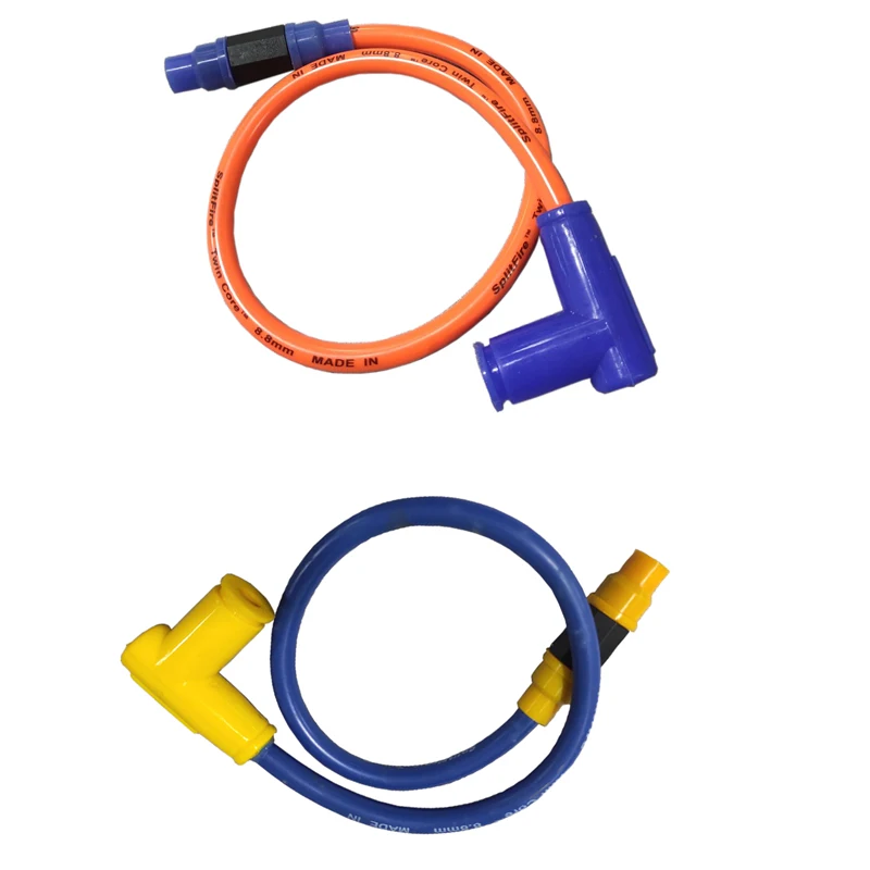 8 мм двухъядерная катушка зажигания Свеча гоночный кабель питания для мотоцикла