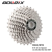 goldix road bike 8 9 10 11 speed velocidade 11 25t28t32t34t36t bicycle cassette freewheel mtb sprocket for shimano sram