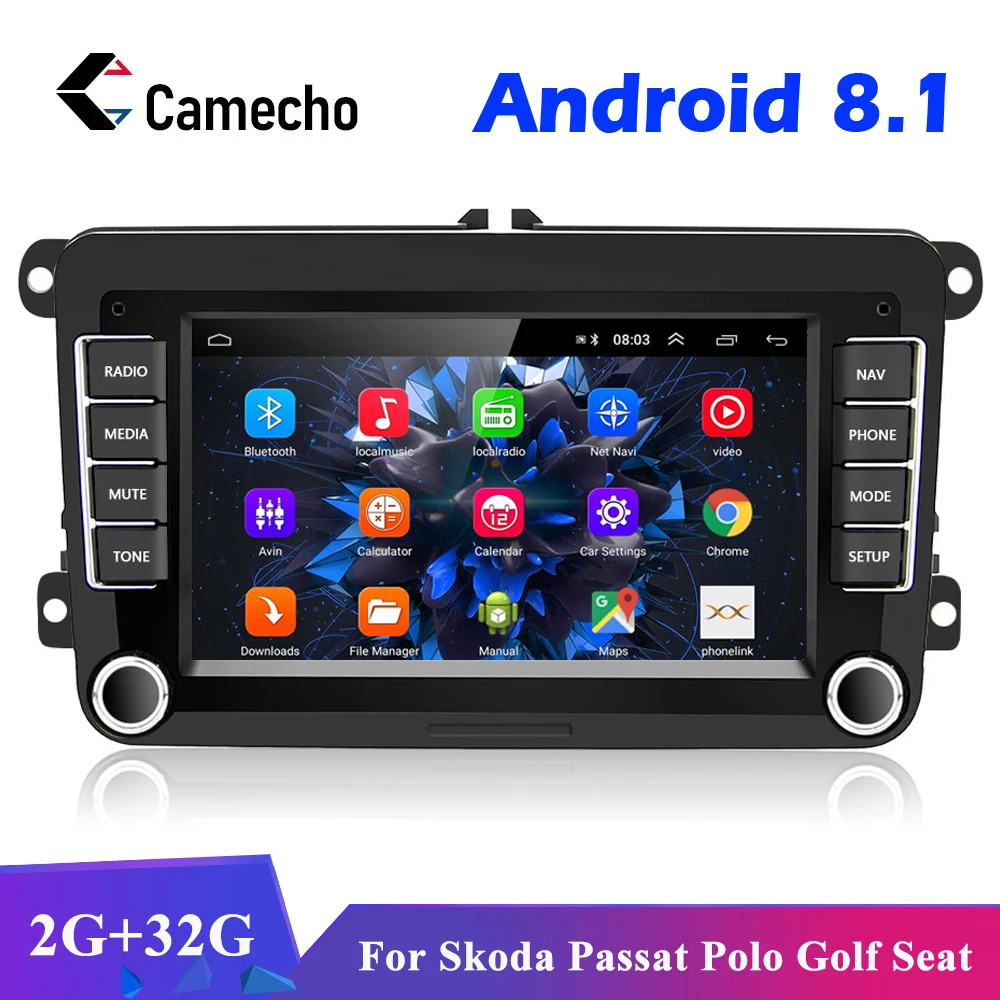 Camecho автомобильное радио 2Din Android 8 1 Автомобильный мультимедийный видео плеер 7