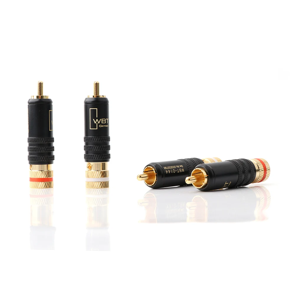 4 шт. WBT 0144 24k позолоченный RCA штекер HIFI аудио разъем|wbt rca|rca plug wbtrca wbt |