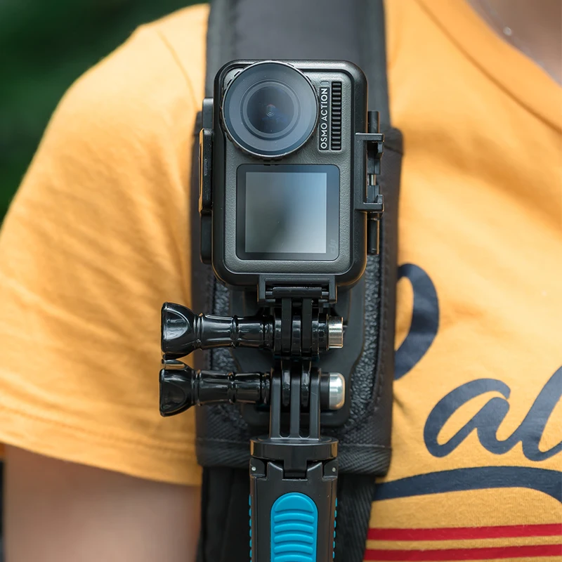 Вертикальная Горизонтальная Рамка чехол для DJI Osmo Action с холодной башмаком 2 головы БЫСТРОРАЗЪЕМНАЯ Пряжка Кронштейн Защитный корпус крепление