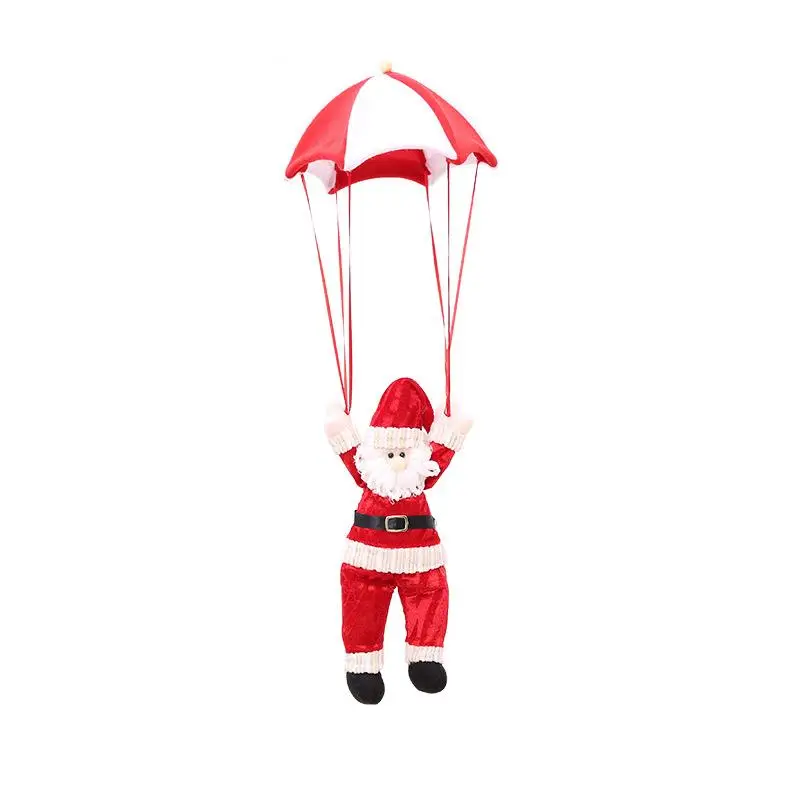 Red santa Рождественские домашние потолочные украшения парашют 24 см Санта Клаус Smowman новогодний подвесной кулон рождественские украшения - Цвет: Red santa