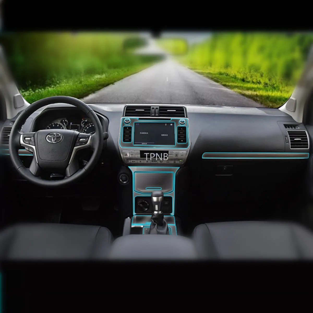 Защитная пленка для управления инструментом переключения передач для Toyota Land Cruiser Prado 150 TPU предотвращает появление царапин