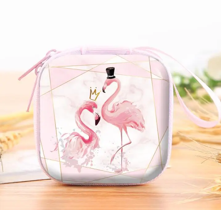 

Cartoon Fly Horse Tropical Flamingo Cactus Candy Pouch Bag Coin Cash Earphones keys jewelry Storage Case MINI wallet Party Favor