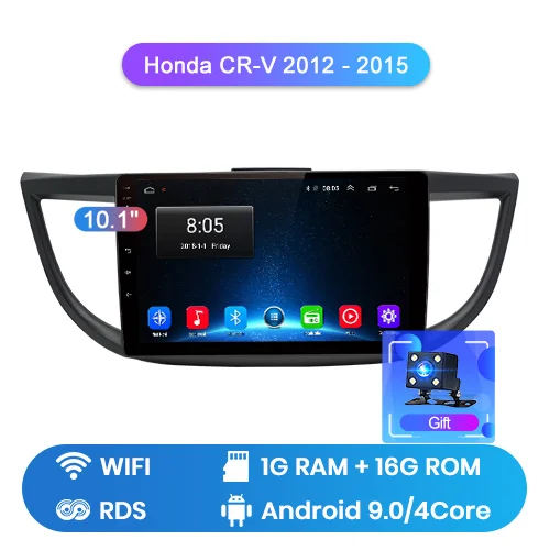 Junsun 4G+ 64G Android 9,0 для Honda CR-V CRV 2012 2013 Авто 2 din автомагнитола стерео плеер Bluetooth gps Нет 2din dvd - Цвет: WIFI 1-16G