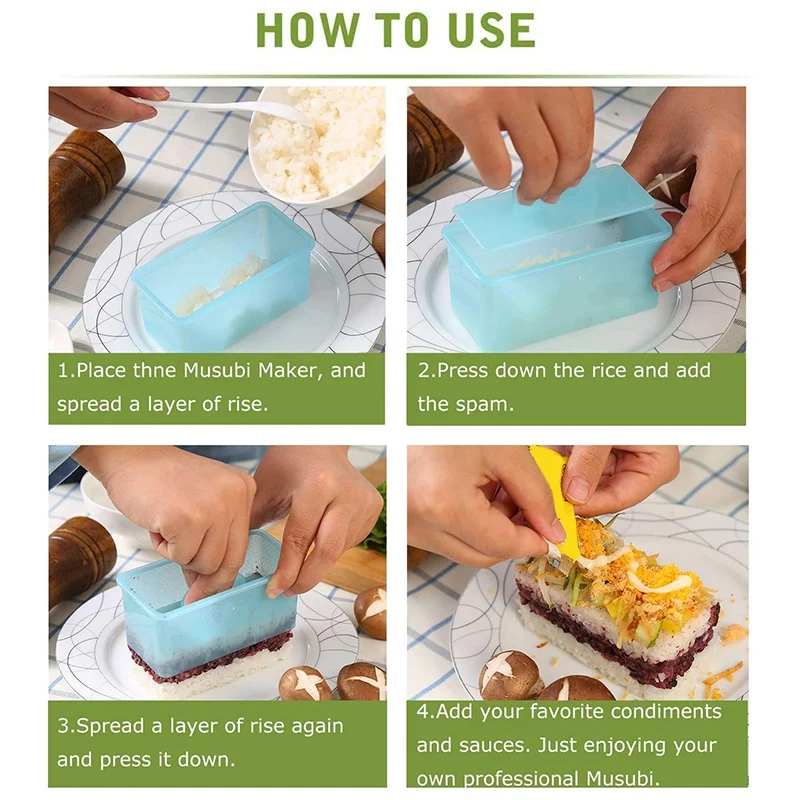 2 упаковки пресс форма для спам суши антипригарный и нетоксичный набор