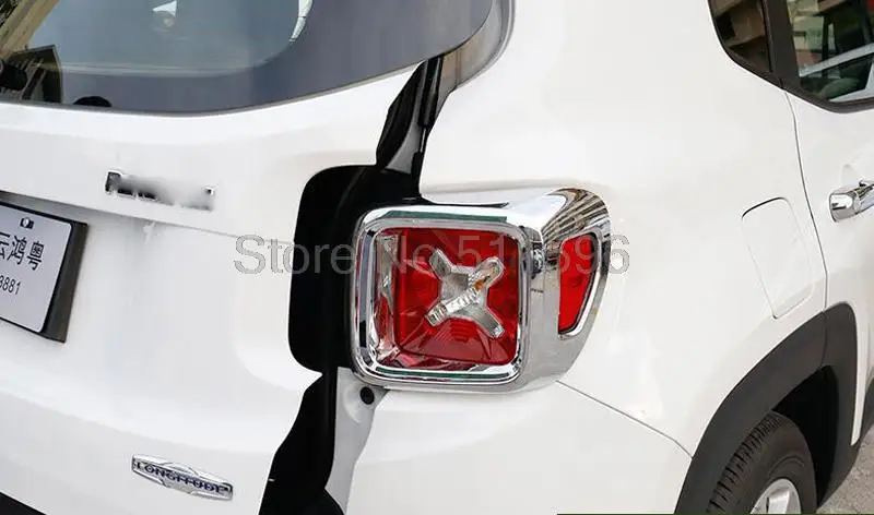 Fit For Jeep Renegade 2015 2016 ABS Chrome Rear Taillight Tail Light lamp Cover Trim tail Lamp Hoods Car Accessories 2pcs | Автомобили и