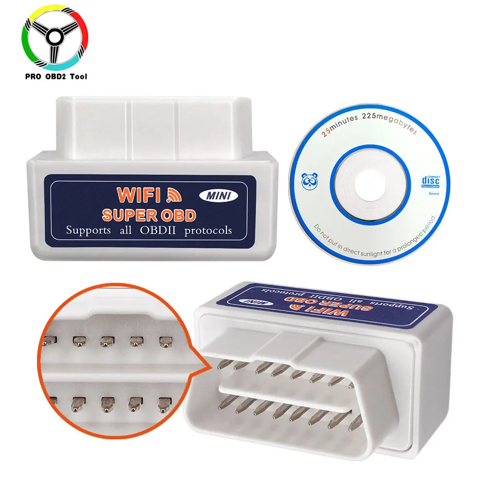 Супер Мини ELM327 Wifi V1.5 OBD2 PIC18F25K80 чип ELM 327 OBDII диагностические инструменты для