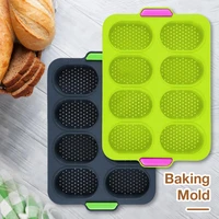 hamburger molds muffin pan tray silicone bun bread forms non stick baking sheets perforated hamburger molds