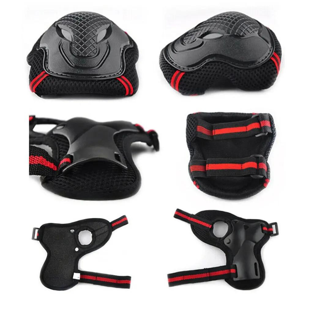 6pcs/set Skating Protective Gear Set Elbow pads Bicycle Skateboard Ice Skate Roller Bike Knee Protector For Adult Kids Men Women | Спорт и