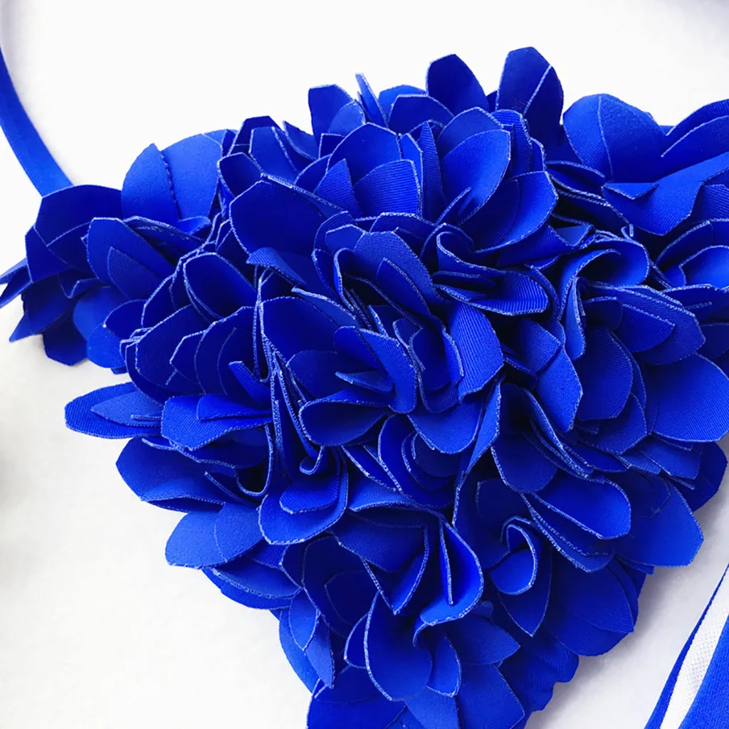 

2021 Sexy Halter Mini Bikini Female Swimsuit Women's Swimwear Two-pieces Bikini Set Floral Bather Bathing Suit Thong Swim Ladies