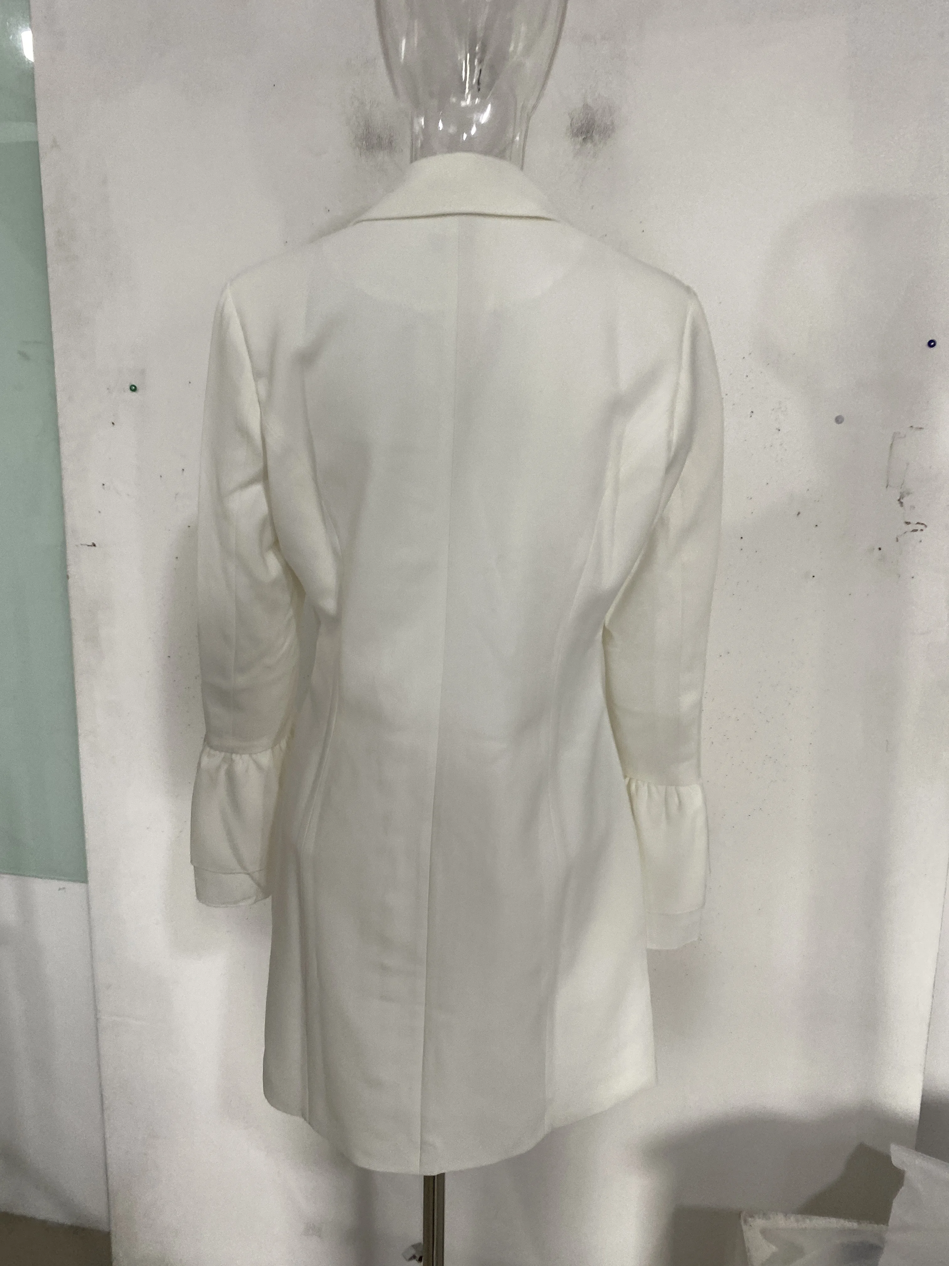 

[DEAT] 2021 Autumn New Fashion Women's Clothing High Quality Clothing Flared Sleeve Slim-fit Single-Breasted Dress WI247