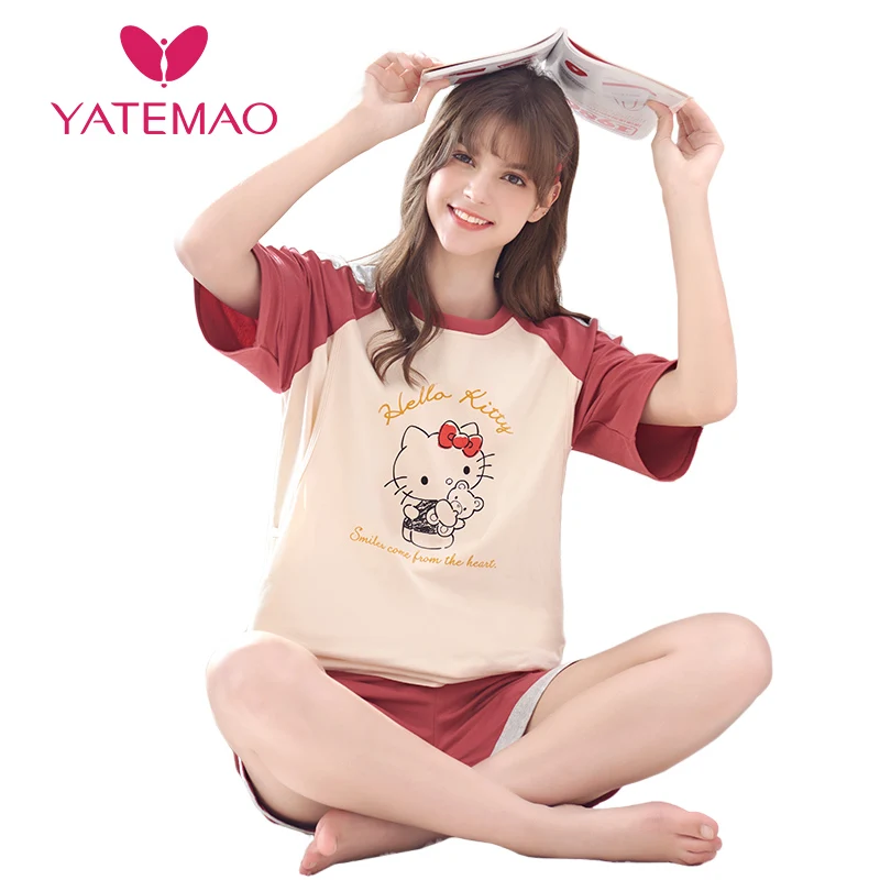 YATEMAO 2 шт./компл. пижамы для беременных Пижама кормящих мам комплект одежды Одежда