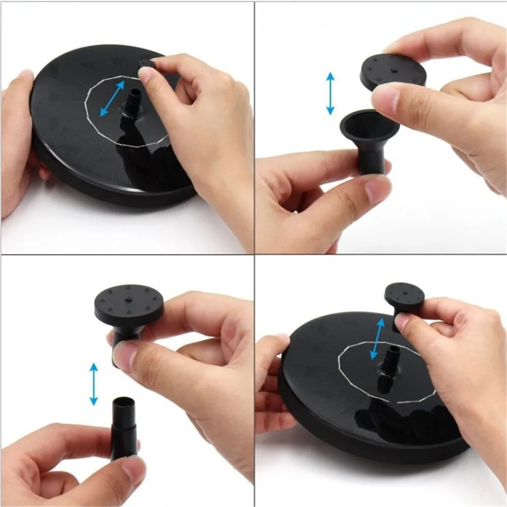 Круглый солнечный фонтан плавающий для украшения сада пруд бассейна