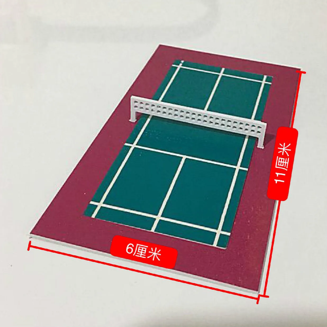 N Scale 1/150 модель бадминтона корт игрушка пластиковый песочный стол для диорама