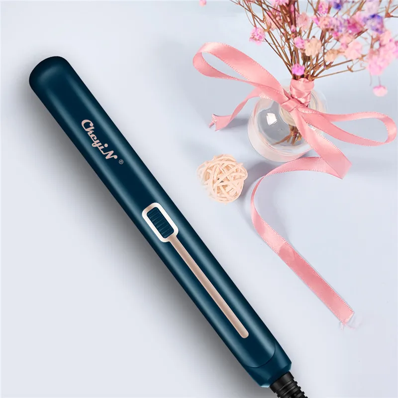 

CkeyiN Mini Flat Iron 2 In 1 Hair Straightener Curler Short Hair Bangs Instant Heat Curling Styling Tool Lightweight Travel 48