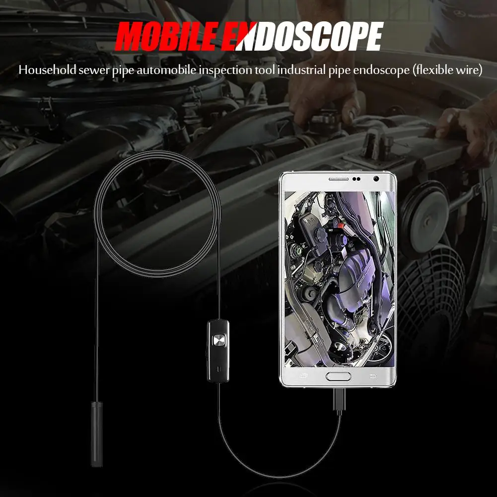 Эндоскоп светодиодный электронный стереоэндоскоп с мягким проводом и микро