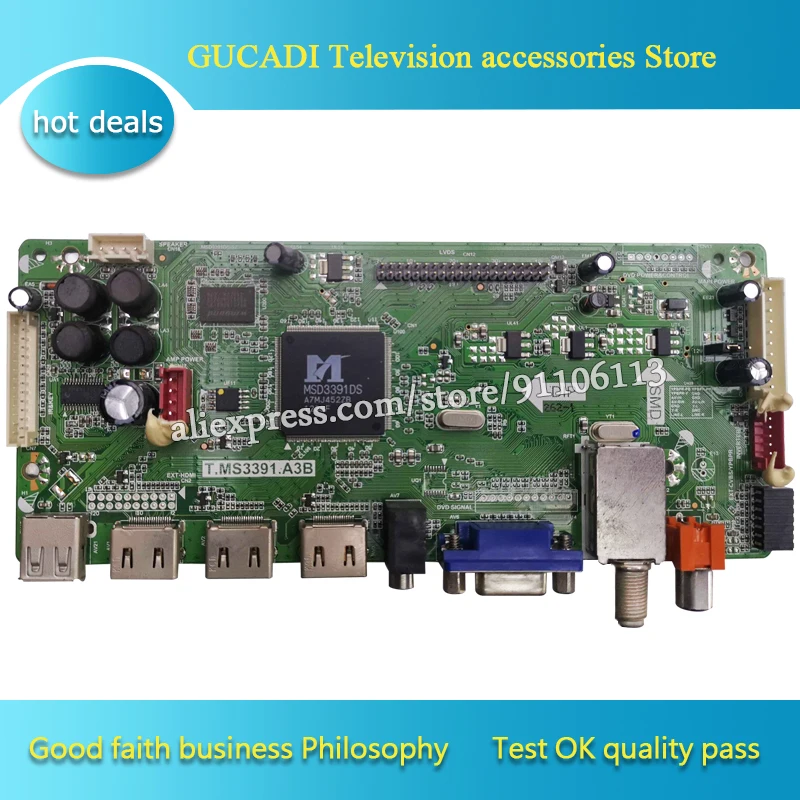 Для материнская плата LCD TV T.MS3391.A3B хорошая работа | Мобильные телефоны и
