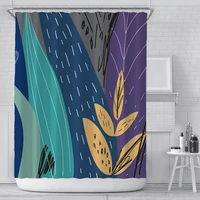 3d digital printing creative digital printing bath curtain waterproof polyester bathroom curtain shower curtain ad