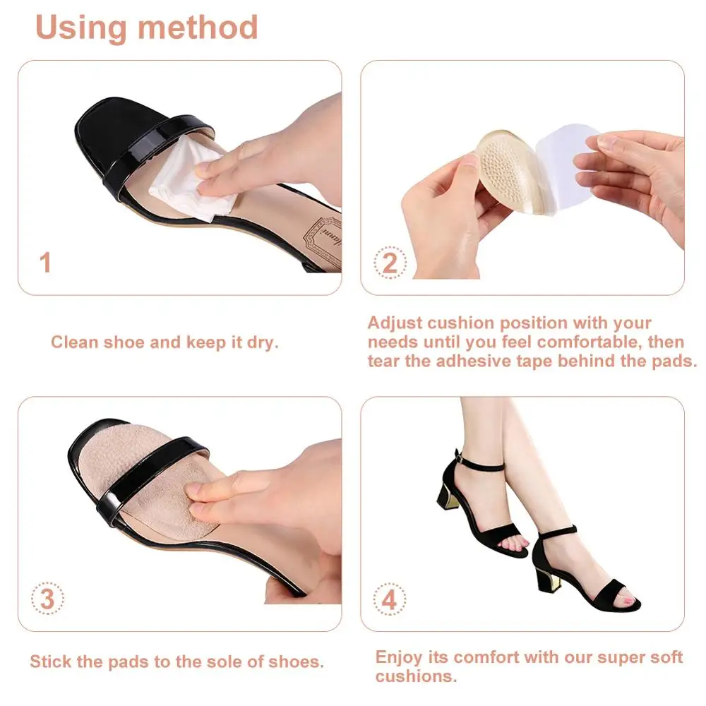 

Newest 2 Pair Women's Special Medical Silicone Arch Forefoot Pad High Heel Anti-slip Pain Relief Prevent Damage Protect The Foot