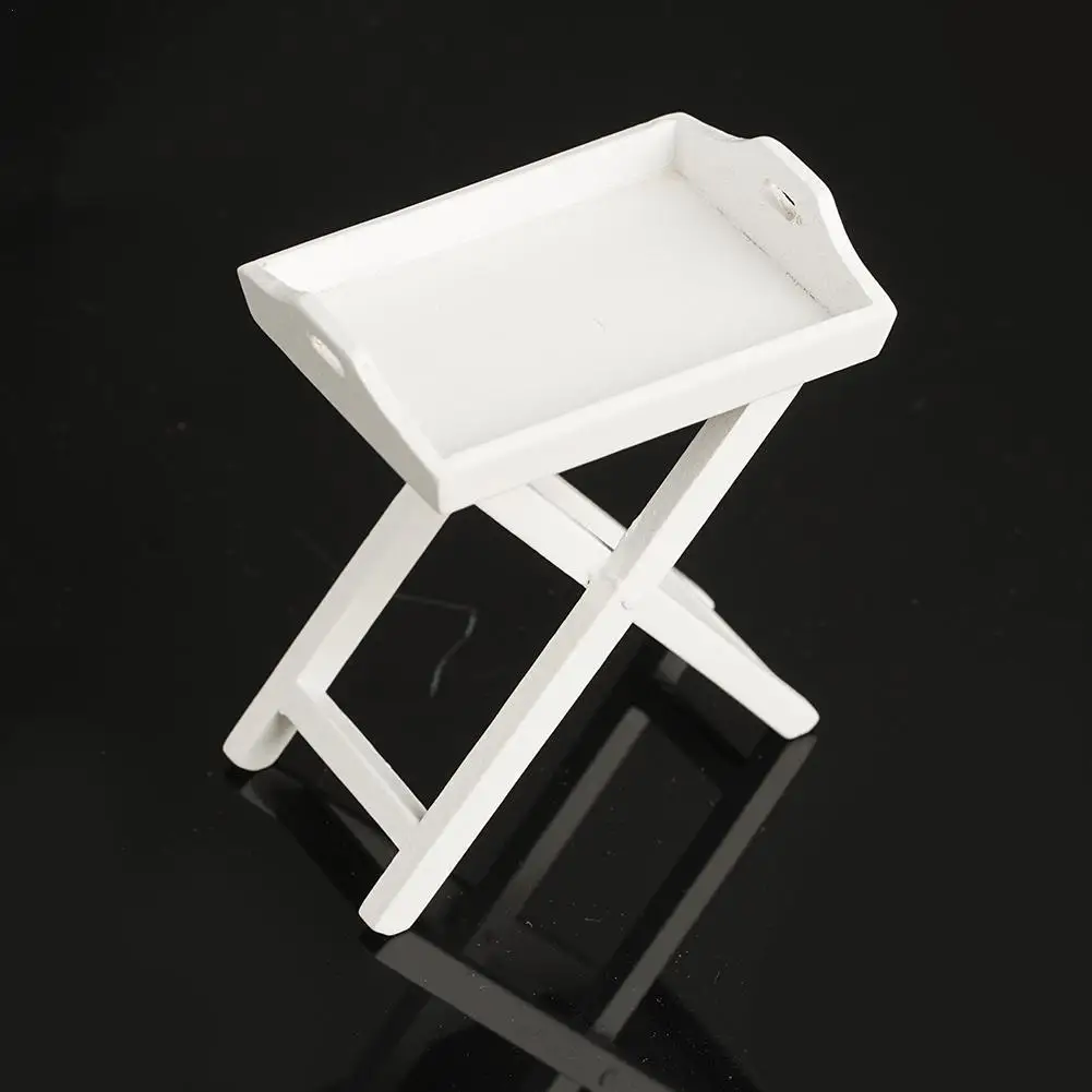 

1:12 куклы для кукольного домика дом/ob11/декоративная мини-подставка для еды в комнаты мебель поддон [Белая полка] K0J3