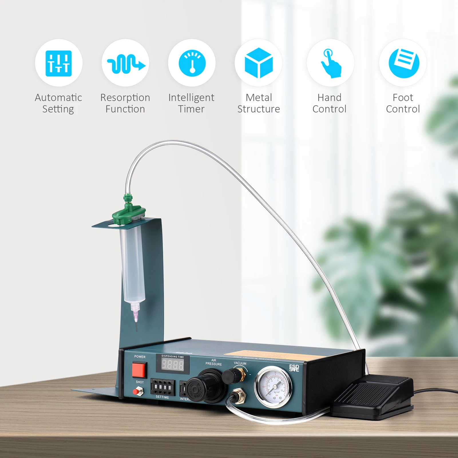 

983A 220V Automatic Glue Dispenser Machine Precise Dispensing Controller Glue Machine Digital Control Drip Glue Dropper Machine