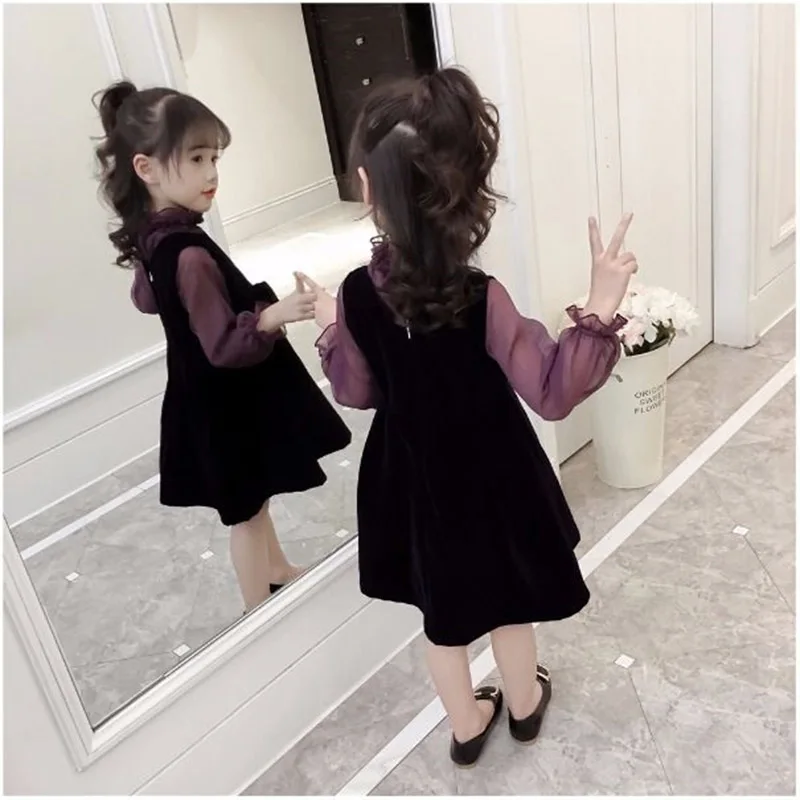 От 4 до 12 лет детская одежда для девочек вечерние платья подростков Фиолетовый