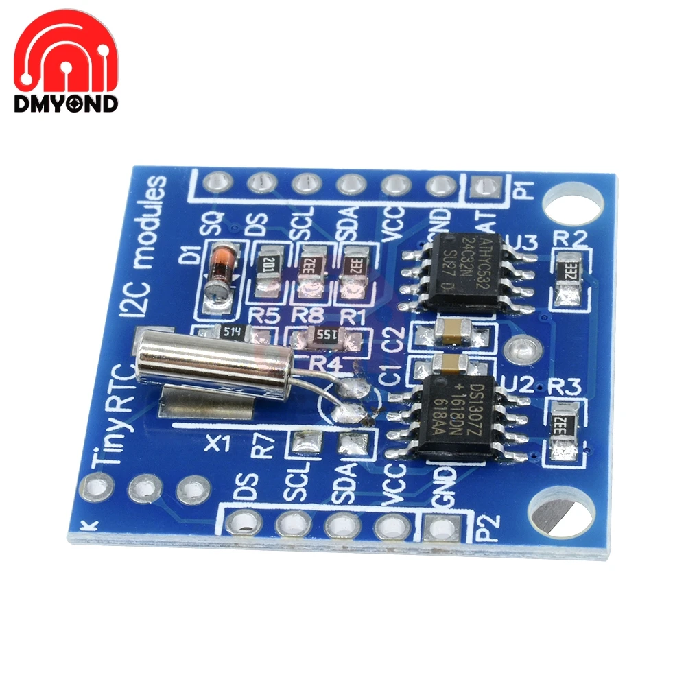 Модуль DS1307 новый крошечный модуль часов I2C RTC AT24C32 с памятью в режиме реального