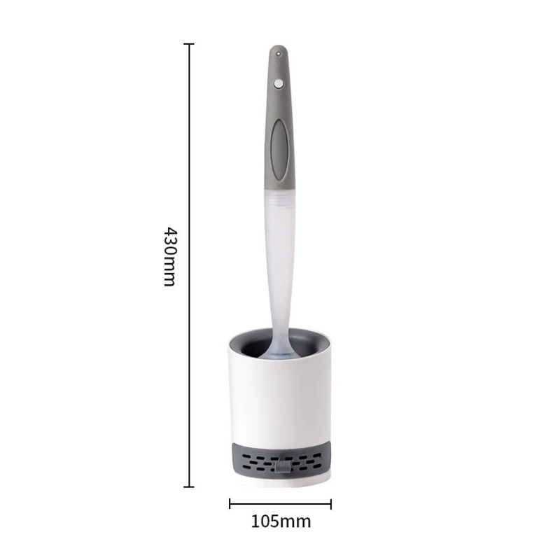 new liquid filled toilet brush toilet no dead ends cleaning brush free punch wall mounted toilet brush set bathroom accessories free global shipping